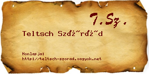 Teltsch Szórád névjegykártya